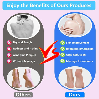 Revitalize Your Shower Routine with Our Foot & Back Scrubber Set - Detachable, Anti-Slip, and Perfect for All Body Types (Pink)