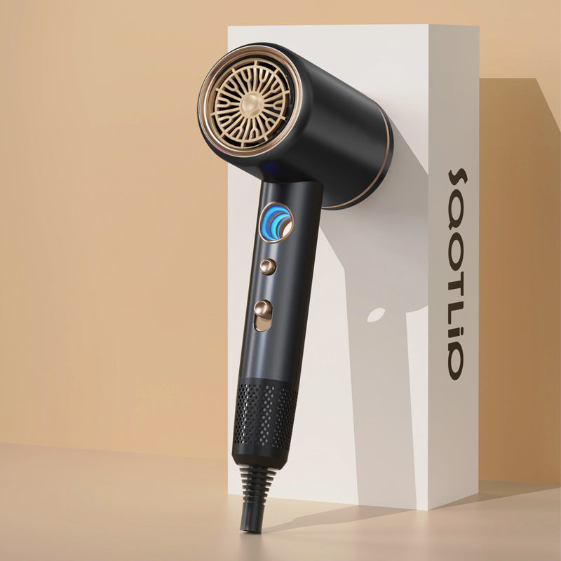 New Hair Dryer Household High-Power Temperature Display Hair Dryer Hot And Cold Air 6-Speed Negative Ion
